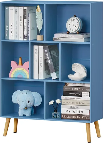 Vista 8 de YAHARBO Estantería de 2 cubos, soporte para tocadiscos negro con almacenamiento de vinilo de hasta 100 álbumes, estante horizontal para libros
