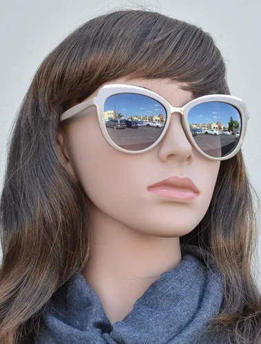 Vista 3 de Froya - Gafas de sol redondas ovaladas Cateye para mujer, protección UV