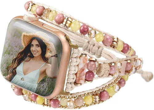 Vista 13 de Pulsera bohemia con cuentas compatible con Apple Watch Band de 1.496 in, 1.575 in, 1.614 in, 1.654 in, 1.732 in, 1.772 in, 1.811 in y 1.929 in