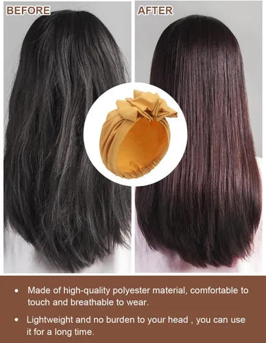 Vista 4 de Turbante africano para mujer, turbantes sólidos para mujer, turbantes y envolturas para la cabeza, sombreros para el cabello para mujer, accesorios