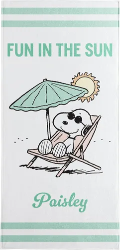 Vista 11 de Let's Make Memories Toalla de Playa Personalizada - Toalla de Piscina Personalizada de Peanuts - para Vacaciones de Primavera y Diversión de Verano