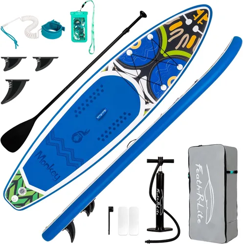 Vista 13 de FEATH-R-LITE Inflatable Stand Up Paddle Board with Beginner SUP Accessories