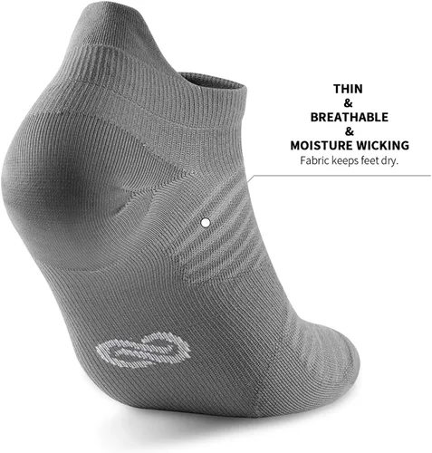 Vista 5 de Calcetines tobilleros de compresión de corte bajo (6 pares) para hombres y mujeres