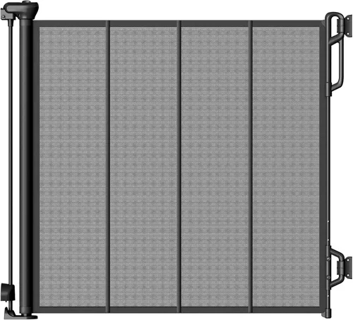 Vista 10 de Spaceany Puerta retráctil reforzada para bebés o puerta de malla para perros, fácil de usar para escaleras, puertas, pasillos, interiores