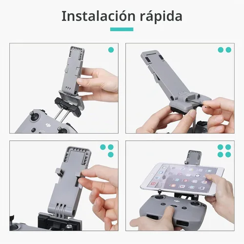 Vista 8 de Soporte para tablet sin desmontaje para DJI Flip/Neo/Mini 4K/2 SE/Air 3/Mini 5/4/3 Pro, soporte plegable para iPad de 7 a 12 pulgadas, paquete