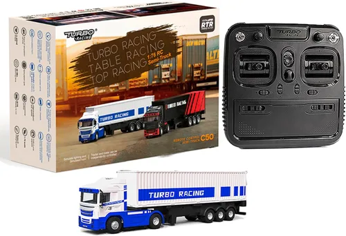 Vista 18 de FLYCOLOR Turbo Racing 1:76 C82 RC Truck Car Full Proporciontional RC Mini Sports Car Control remoto para adultos Regalo (negro)