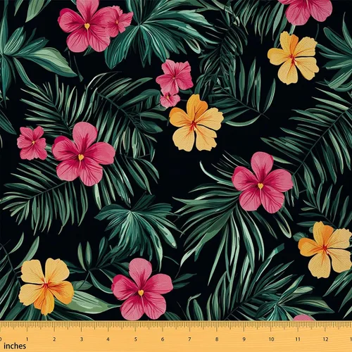 Vista 19 de Tela de surf por el patio, tela de tapicería de surf oceánico, tela decorativa de tabla de surf bohemia, tela de palmera hawaiana para exteriores