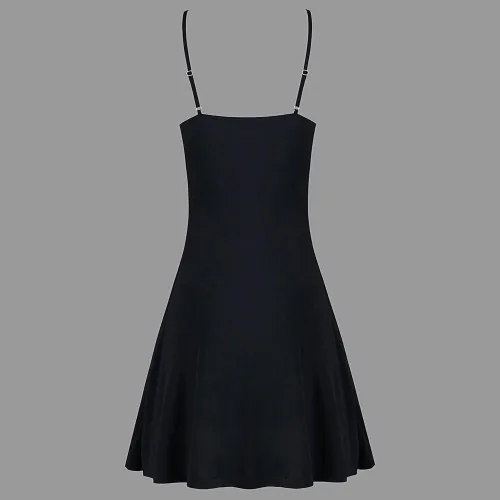 Vista 5 de Aniywn Vestido de tirantes de espaguetis de verano para mujer, con encaje de retazos de encaje