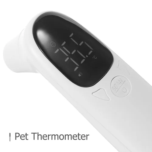 Vista 3 de Veemoon Termómetro recargable sin contacto para gatos y perros, sensor flexible preciso con pantalla LED, adecuado para animales de granja