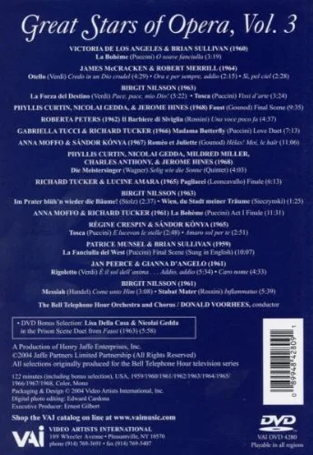 Vista 2 de Grandes estrellas de la ópera, Vol 3 Telecasts de la hora telefónica de la campana, 1959-1968
