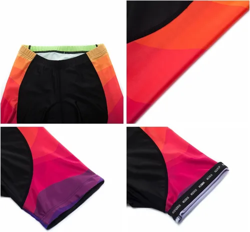 Vista 6 de Conjunto de pantalones cortos de ciclismo para mujer, traje de bicicleta acolchado para mujer