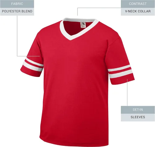 Vista 19 de Augusta Sportswear Jersey de rayas de manga para hombre