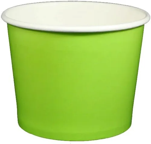 Vista 6 de Vasos de papel de yogur de 12 onzas, 1000 unidades (lunares - azul)