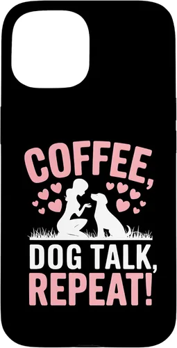Vista 6 de Coffee Dog Talk Repeat Dog Mom Puppy Love Case for iPhone 17