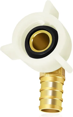 Vista 9 de Boltigen Conector de grifo de codo giratorio PEX de 1/2 pulgada (paquete de 5) con adaptador NPSM hembra de 1/2 pulgada NPT de 90 grados, accesorios