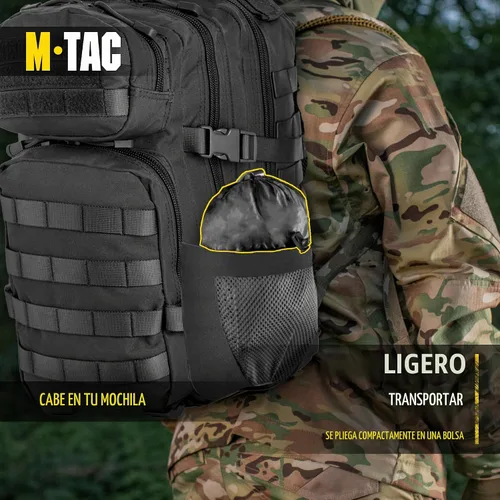 Vista 6 de M-Tac Poncho de Lluvia Táctico - Poncho Militar del Ejército Refugio - Ponchos de Lluvia Impermeables Ripstop para Acampada, Senderismo, Caza al