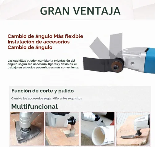Vista 2 de NEWONE Herramienta oscilante, herramientas eléctricas de 1.8 amperios, kit multiherramienta oscilante de velocidad variable con 20 accesorios
