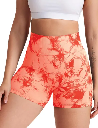 Vista 5 de YEOREO - Shorts de ciclismo para mujer, sin costuras, con cintura alta, para entrenamiento, yoga y gimnasio, estilizan tu figura