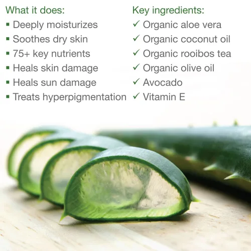 Vista 7 de Made from Earth Tratamiento puro de aloe vera con coco orgánico, aceite de oliva orgánico y vitamina E