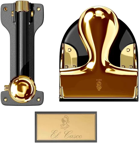 Vista 4 de El Casco Grapadora y perforadora 23K oro y negro SET-4LN