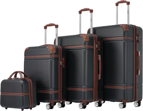 Vista 73 de Merax Equipaje Sets 2 piezas Hardshell 20&28 IN Maleta Set con bolsa de lona
