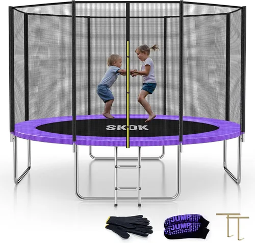 Vista 10 de SKOK Trampoline for Kids,400LBS Outdoor Trampoline with Net-ASTM Approved Trampoline for Children and Adults