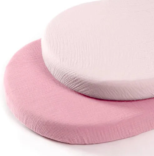 Vista 17 de lulumoon Sábanas de Moisés de Muselina para Bebé: Sábanas de Moisés de Algodón Neutras para Niños y Niñas - Ajustadas para Óvalo, Rectángulo o Reloj