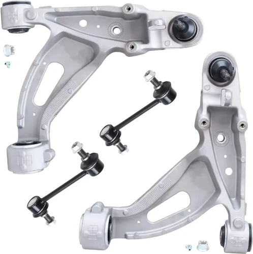 Vista 80 de Detroit Axle - 4 piezas de brazos de control traseros para Ford C-Max, Focus, Mazda 3 5, Volvo C30, C70, S40, V50, 4 brazos de control superiores e