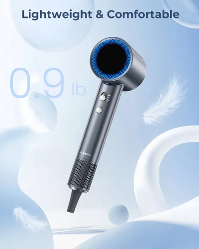 Vista 4 de Secador de pelo, 150000 RPM secador de pelo profesional de alta velocidad, secador de pelo iónico negativo para secado rápido, secador de pelo