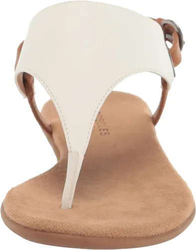 Vista 2 de Aerosoles Sandalia plana casual para mujer, Blanco