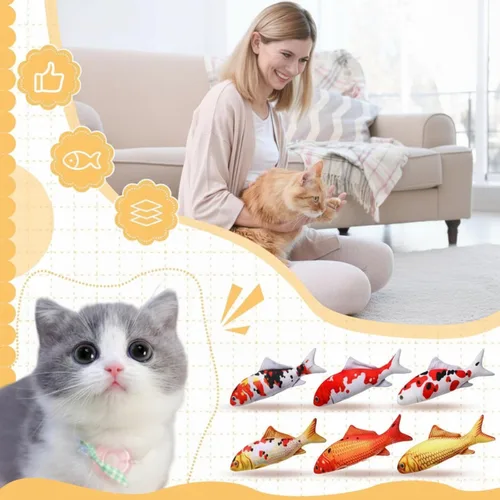Vista 4 de Barydat - 6 almohadas de peluche de 12 pulgadas para gatos, diseño clásico