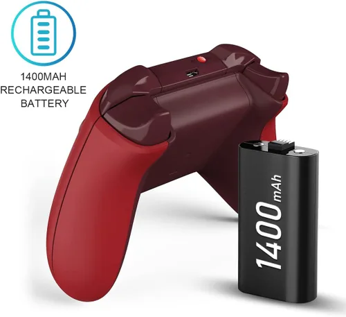 Vista 5 de Wuthur Control inalámbrico para Xbox One, Xbox Series XS, Xbox One XS y PC con doble vibración, batería, conector de auriculares