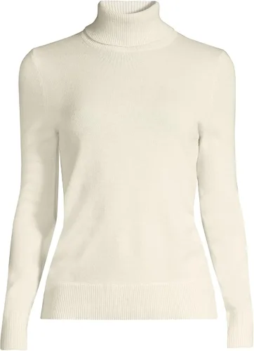Vista 3 de Lands' End Suéter de cuello alto de cachemira