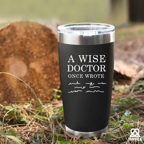 Vista 6 de Una vez un sabio médico escribió Taza de viaje para médicos Regalos para médicos Estudiantes de medicina MD Profesional médico DR Taza de viaje