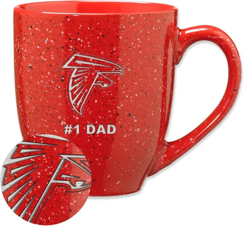 Vista 53 de Rico Industries NFL Football #1 Dad 16 oz Team Color Laser Engraved Ceramic Coffee Mug