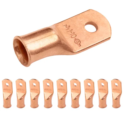 Vista 193 de SELTERM - 5 terminales de anillo resistentes para cable de batería, calibre 1/0 AWG, pernos de 1/2 pulgadas, terminales de calibre 0, ojales
