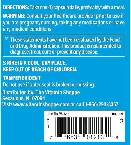 Vista 3 de The Vitamin Shoppe Inositol de colina 500 mg, suplemento una vez al día (100 cápsulas)