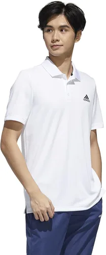 Vista 7 de adidas Camisa polo diseñada 2 Move de 3 rayas para hombre, Grey Five-black