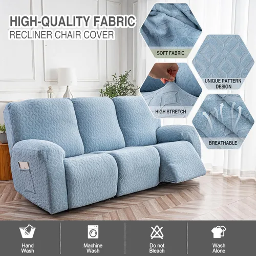 Vista 103 de Gennia Funda Impermeable para Silla Reclinable, Fundas Elásticas para Sofá Reclinable con Bolsillos, Fundas Lavables para Silla Reclinable Lazy Boy