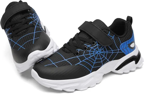Vista 4 de IGBAY Zapatillas deportivas para niños pequeños y grandes con amortiguación, para correr, deportes, deportes, fitness, entrenamiento cruzado