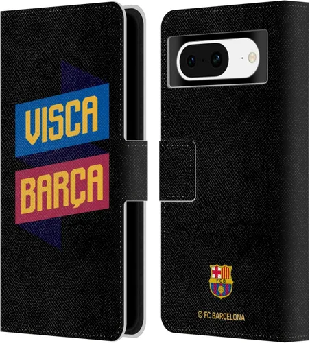 Vista 9 de Head Case Designs Funda con licencia oficial del FC Barcelona con logotipo y patrón de Forca Barca de piel tipo cartera compatible con Google Pixel 8