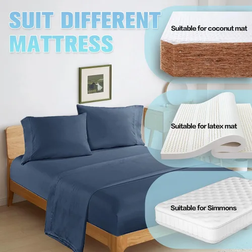 Vista 3 de Sábanas, sábanas de autolimpieza, sábanas de autolimpieza, con infusión de plata, sábanas de cama, transpirables, refrescantes y cómodas