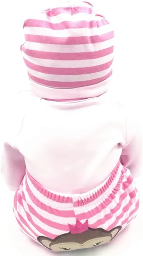Vista 3 de Tatu Ropa para Muñeca Bebé Niña Reborn 20-22 Pulgadas Bebé Niña Recién Nacida Conjunto de Accesorios de 4 Piezas