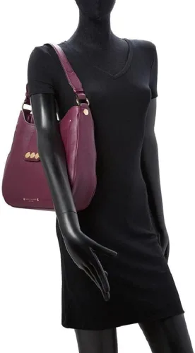 Vista 4 de Marc Jacobs The Stud Hobo - Bolso de hombro de cuero berenjena