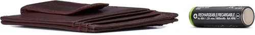 Vista 4 de Alpine Swiss Dermot - Billetera minimalista con clip para dinero, de cuero liso, viene en caja de regalo