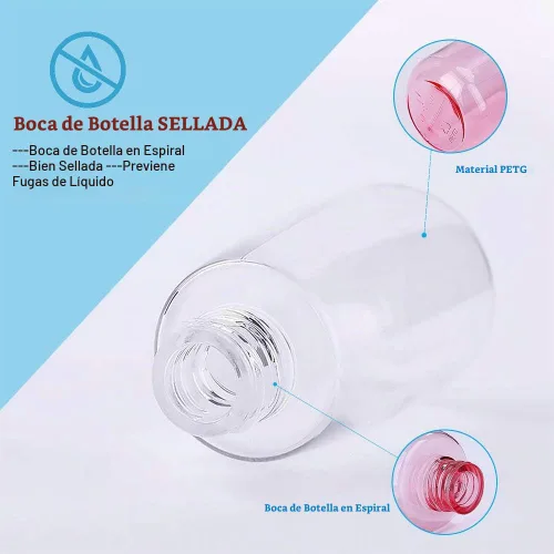 Vista 4 de AMORIX 6 botellas de spray pequeñas de 3.4 oz tamaño mini niebla vacía