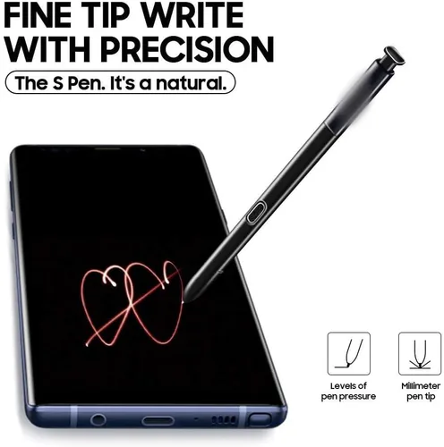 Vista 6 de Note 9 S Pen WithBluetooth - Bolígrafo de repuesto para Samsung Galaxy Note 9 Note 9 5G Stylus Pen S Pen (negro)