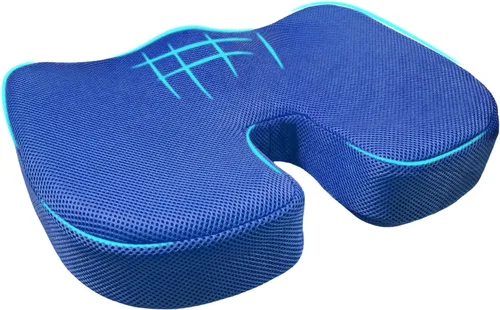 Vista 7 de Cojín para Asiento de Coche, Cojín de Espuma Viscoelástica para Alivio del Dolor de Coxis y Ciática, Cojín de Asiento Ergonómico Cómodo para Silla