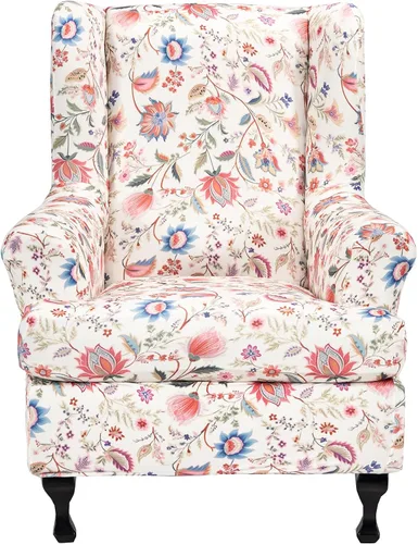 Vista 45 de CRFATOP Fundas para silla de alas estampadas, 2 piezas, elásticas con respaldo de ala, fundas de tela de elastano con respaldo de ala, fundas