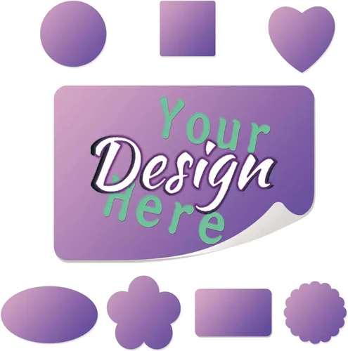 Vista 5 de Calcomanías personalizadas para logotipo de negocios With Photo, Name, Circle, Rectangle, Square, Waterproof Vinyl, Clear PVC, 100, 200pcs, 1